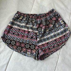 PRINTED HIGH WAISTED SHORTS